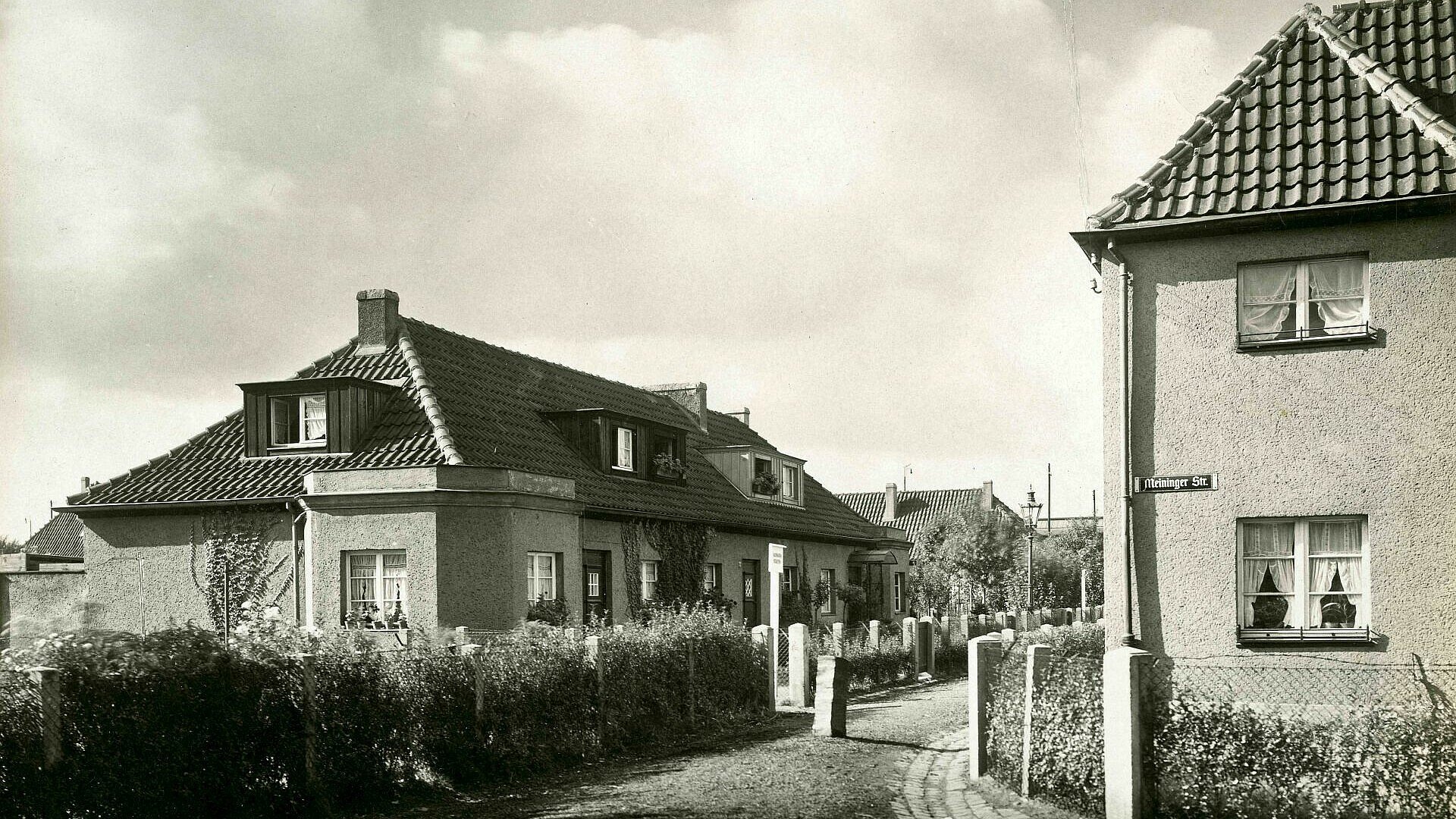 Historisches Foto von Einfamilienhäusern in der Germaniasiedlung 